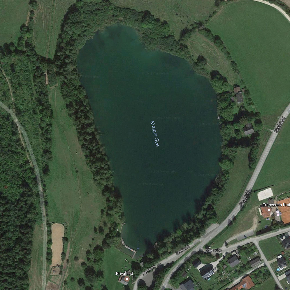 Schwimmstrecke des Kraigersee Triathlons